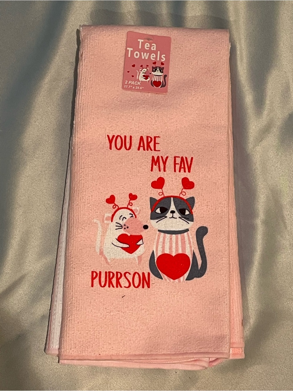 2 Pack of Tea Towels You Are My Fav  Purrson